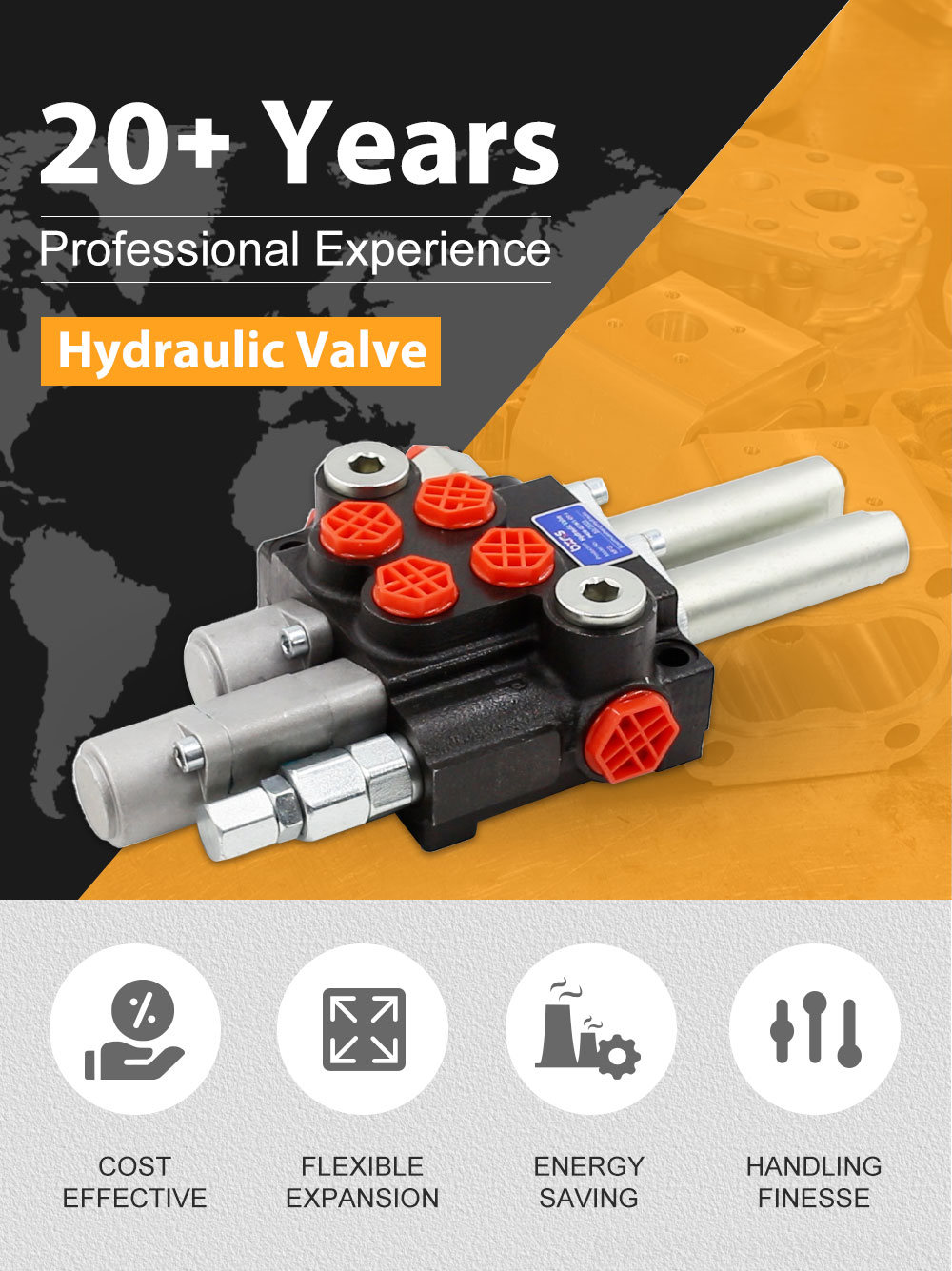 P40 Floating Cable 2 Spool Monoblock Directional Valve detailed image